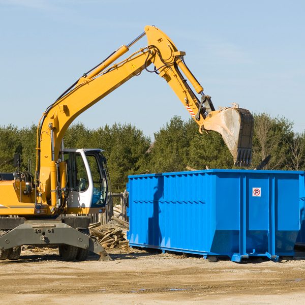 what size residential dumpster rentals are available in Trenton